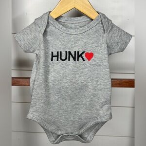 ❤️ ‘HUNK’ Gray Baby Onesie